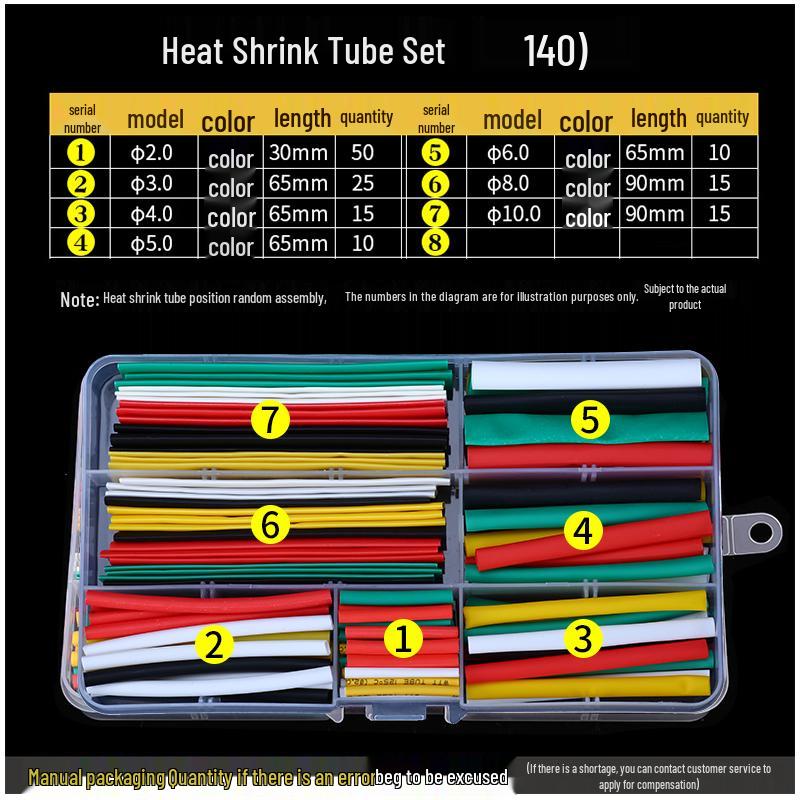 Waterproof Heat Shrink Tubing Set for Cable & Earphone Protection
