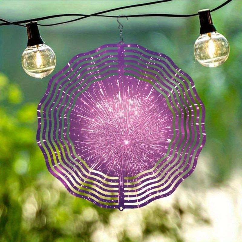 10 Inch Hanging Wind Spinner with 360 Degree Hook for Balcony Garden Decor Spring Summer Outdoor Decoration