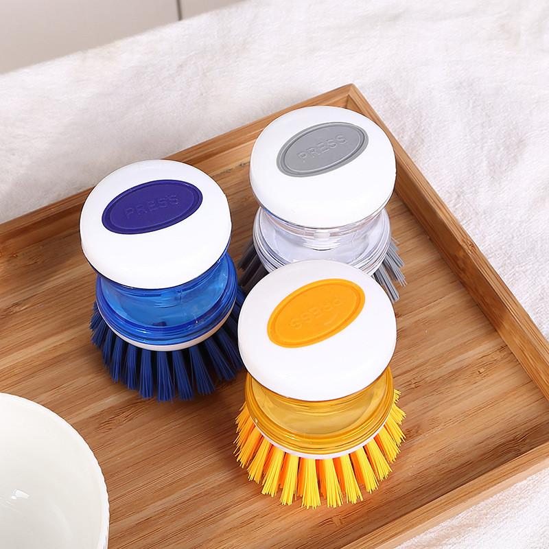 Brush Kitchen Cleaning With Liquid Dispenser For Pots Pans And Utensils