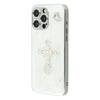 For iPhone 15 Pro Max Case Electroplated Epoxy Metal Decor TPU+Acrylic Phone Cover Precise Cutouts