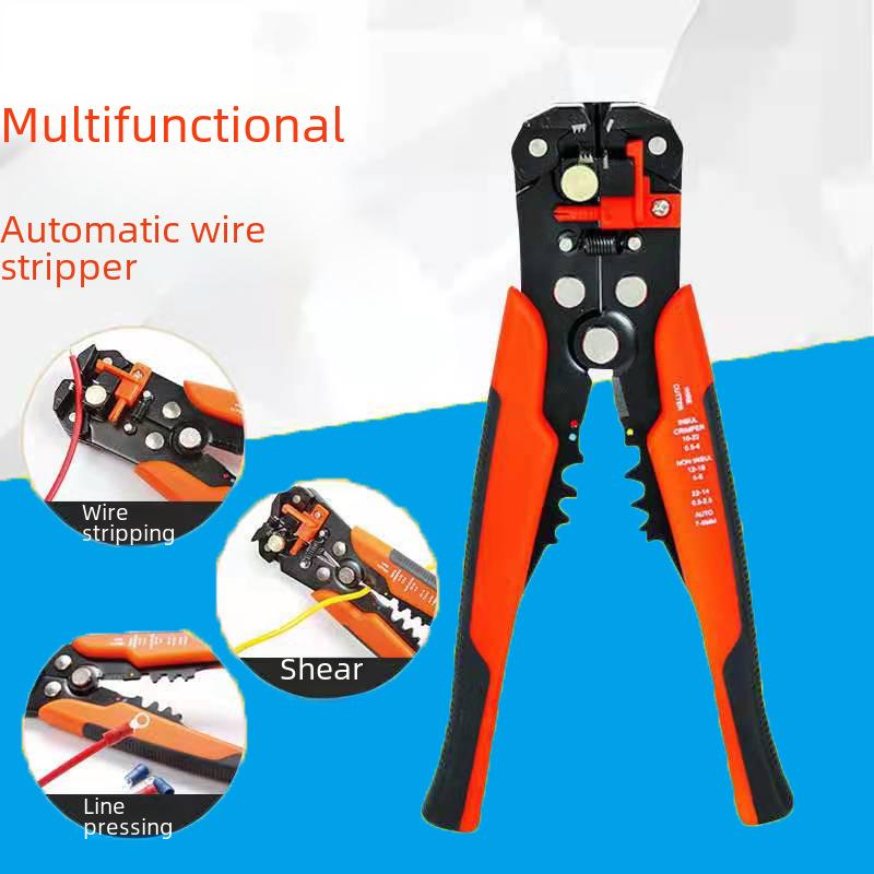 Automatic Multi-Function Wire Stripping and Pressing Pliers for Electricians