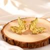 Fashion Stainless Steel Butterfly Earrings,18K Gold Plated Waterproof Earrings for Women,New Trendy Charm Jewelry Gift