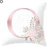 Orion English Alphabet Floral Print Pillow Case Waist Cushion Cover Wedding Bed Decor