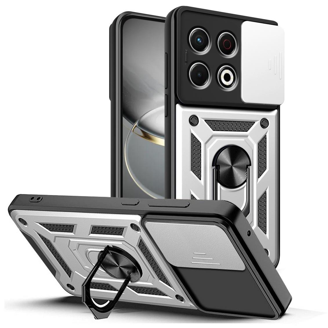 

Захисний чохол для камери для Tecno Spark 30 Pro 30C 20 Pro + 20c 10 Pro Spark Go 2025 Go 1 Armor Hybrid Metal Ring Holder Задня кришка For Spark Go 2023 срібний