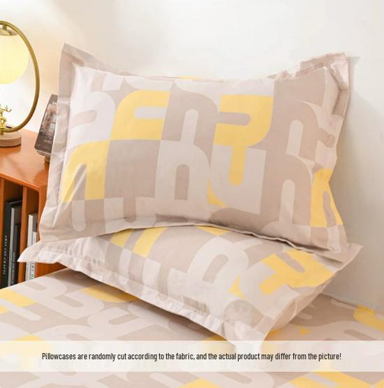 2025 Influencer Pillowcase Set - Pure Washed Cotton, Single 48×74cm, Ideal for Student Dorms, Set of Two