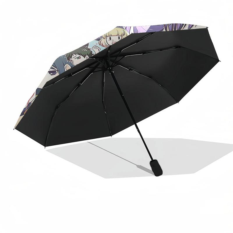 1pc Outdoor Umbrella with Anime Characters | Automatic Opening & Closing | Portable 3-Fold Design | 8-Rib Iron Frame | Perfect Gift for Fans, Tra