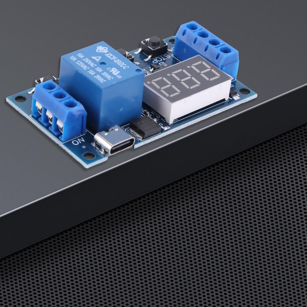 1 Way Relay Module Times Delay Board 4 Button Cycle Timer Delay Trigger Disconnect Module with LED Display Electronic Components