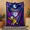 Custom Name Personalized Coraline Print Blanket, Home Decor, Bedroom, Sofa, Camping, Couch, Gifts for Birthday Christmas