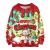 Women's Casual Long Sleeve Woolen Christmas Sweatshirt Fall  Vacation Long Sleeve Pullover