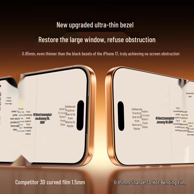 Apple iPhone 17 Pro Max 3D Full Cover Tempered Glass Screen Protector