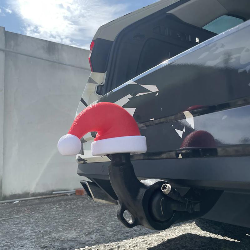 Vánoční čepice Kryt koule tažného zařízení Kryt tažné spojky 3D tištěný Zabraňte rezivění trubky přijímače Vánoční dárek