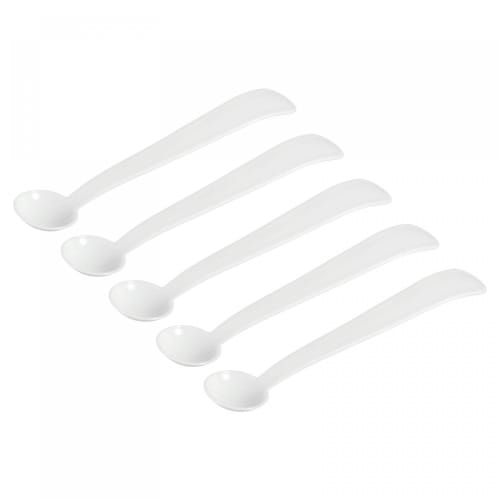 Uxcell 15-Piece Plastic Micro Spoons, 2g Measuring Scoops, Round and Flat Bottom Mini Spoons for Home Kitchen, Powder Measurement, and Baking