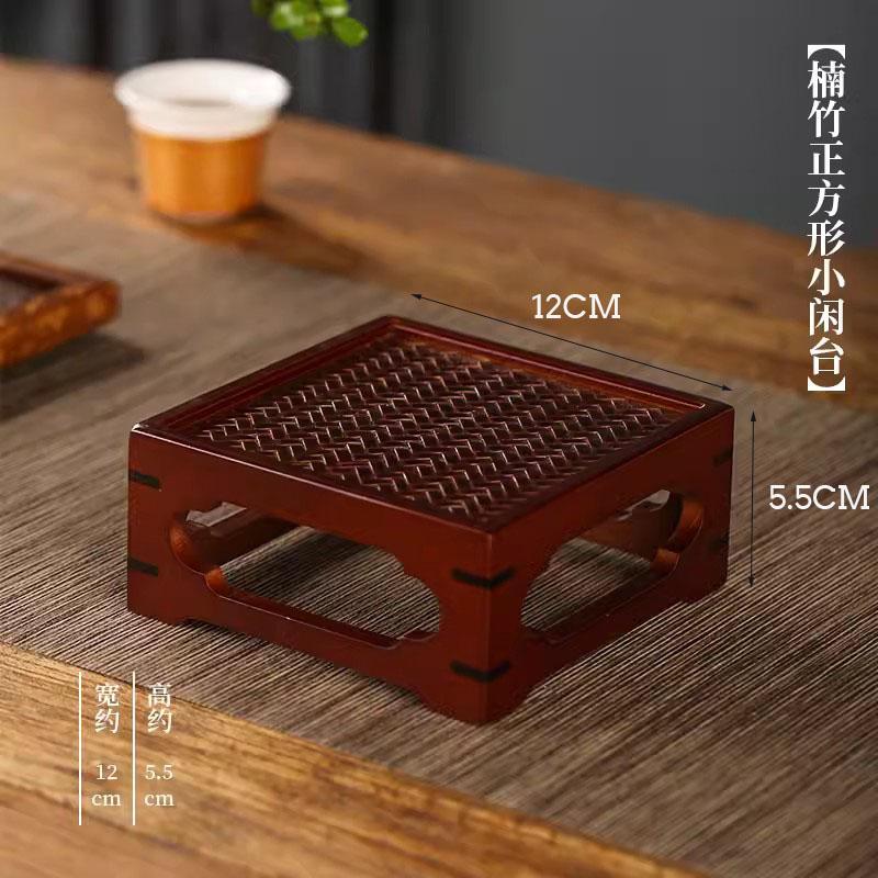 Handmade Bamboo Tea Table, Tea Tray, Dry Brewing Table, Pot Holder, Tea Set Storage, Tea Sea Storage Rack, Cup Holder