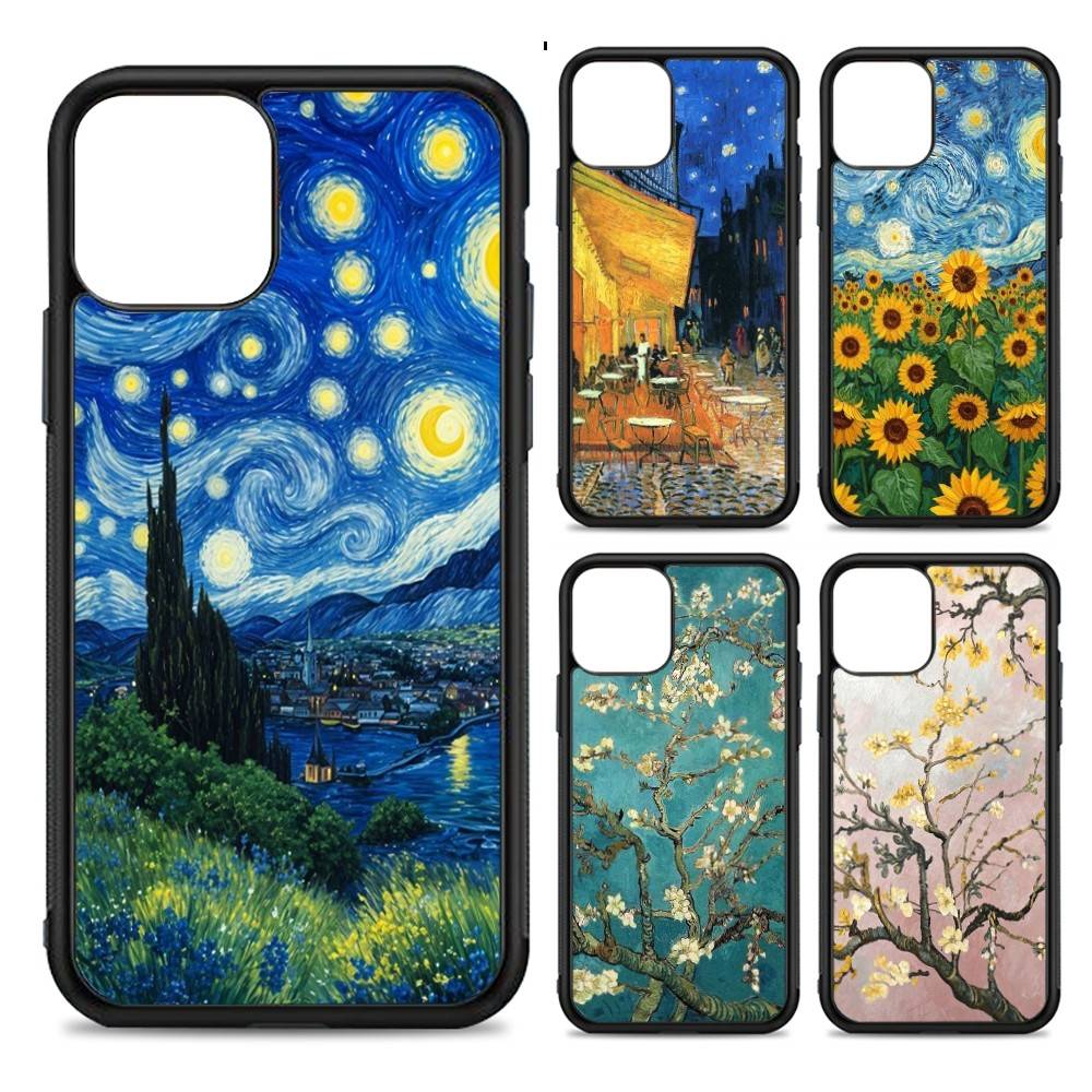 Art Vincent Van Gogh Phone Case For iPhone 17 16 15 14 13 Plus 12 11 Pro Max PC+TPU Cases Back Cover