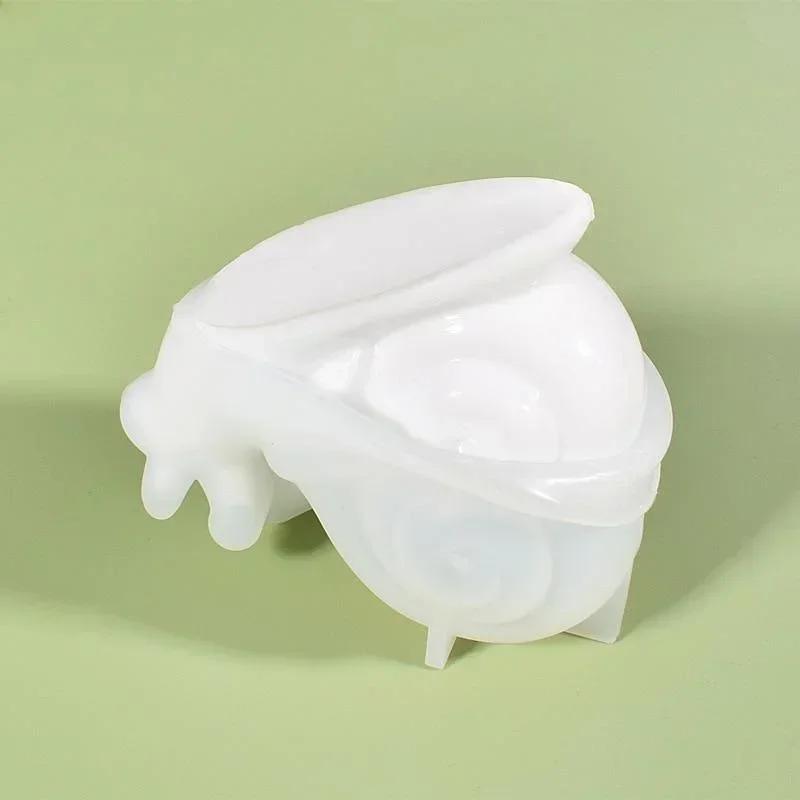 Cute Snail Animal Silicone Casting Mold Crystal Epoxy Resin Mold Snail Making Home Decor Plaster Mold