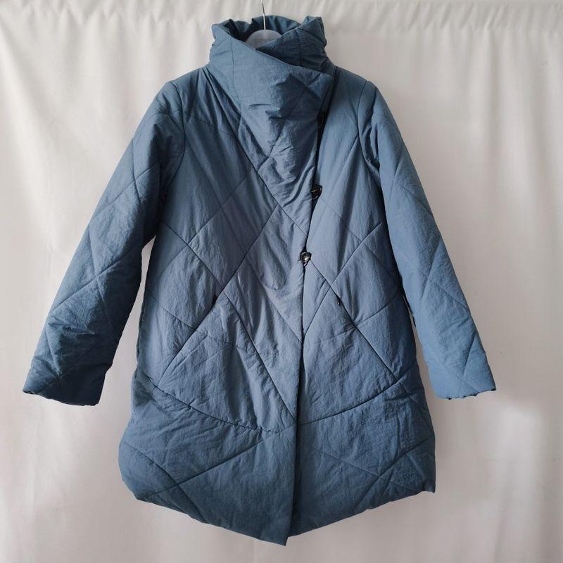 Export Korea Order Tail Goods Stand Collar down Cotton Jacket Women's Patchwork Knitting Imitation Mink Sleeve Short Wooden Ear Heattech
