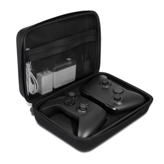 Storage Box for Xbox Controllers Dual Controller Storage with Zippered Mesh Pocket Portable Case Gaming Accessories