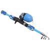 Kids Fishing Pole Set Multipurpose Retractable Kids Fishing Rod Reel Combo for 3 To 15 Years Old Blue 4.9ft