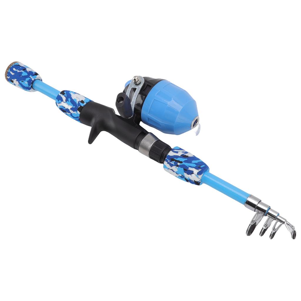 Kids Fishing Pole Set Multipurpose Retractable Kids Fishing Rod Reel Combo for 3 To 15 Years Old Blue 4.9ft