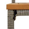 7 Piece Outdoor Bar Set Grey Poly Rattan & Solid Acacia Wood