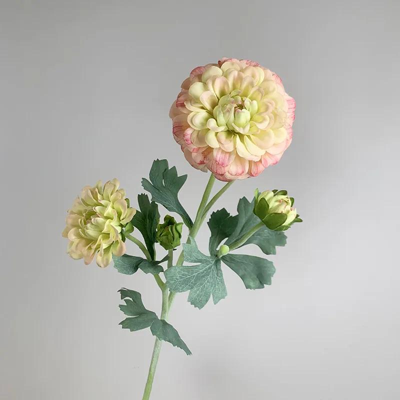 

6Pcs Artificial Moisturizing 5-head Dahlia Real Touch Flowers Wedding Decor Flower Arrangement Fake Dahlia Party Home Decoration шампанського