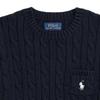 Polo Ralph Lauren Sweater FW24 Cable Knit Cotton Short Sleeve Kids Tops Dark-Blue CWPOSWEG6820542-410