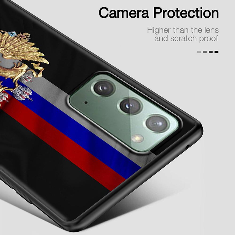 Russian Flag Case for Samsung Galaxy Note 20 Ultra 10 9 8 Silicone Coque M31 M30s M51 M31s M52 5G Soft Black Phone Cover