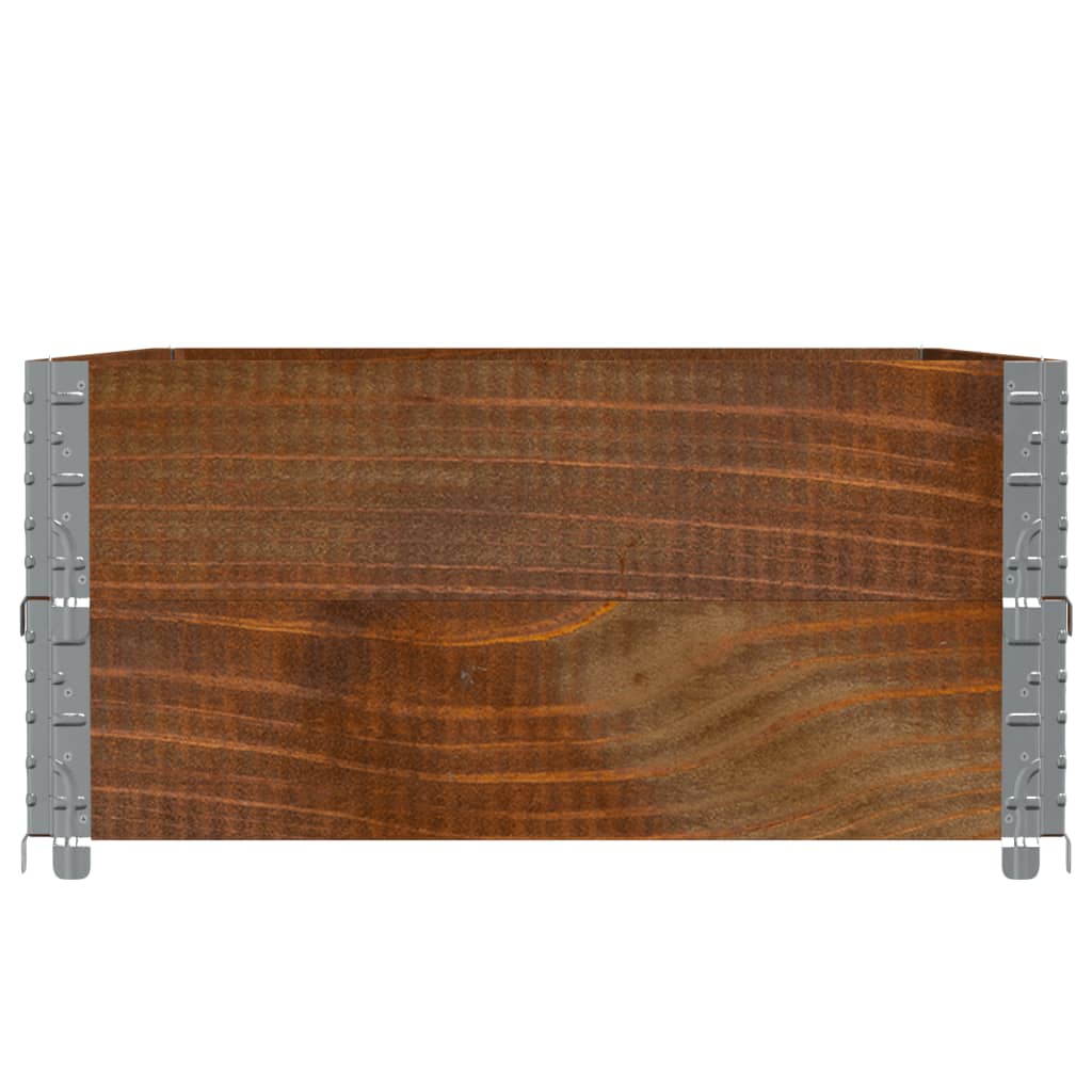 Pallet Top Frame Set 2 Pcs Brown 120 X 80 Cm Solid Pine Wood