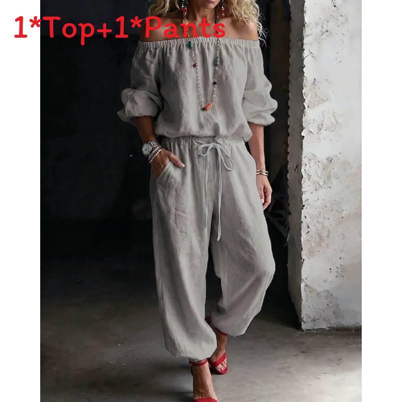 Minimalist Womens Casual Jumpsuit With Tiefront Top For Spring Fashion