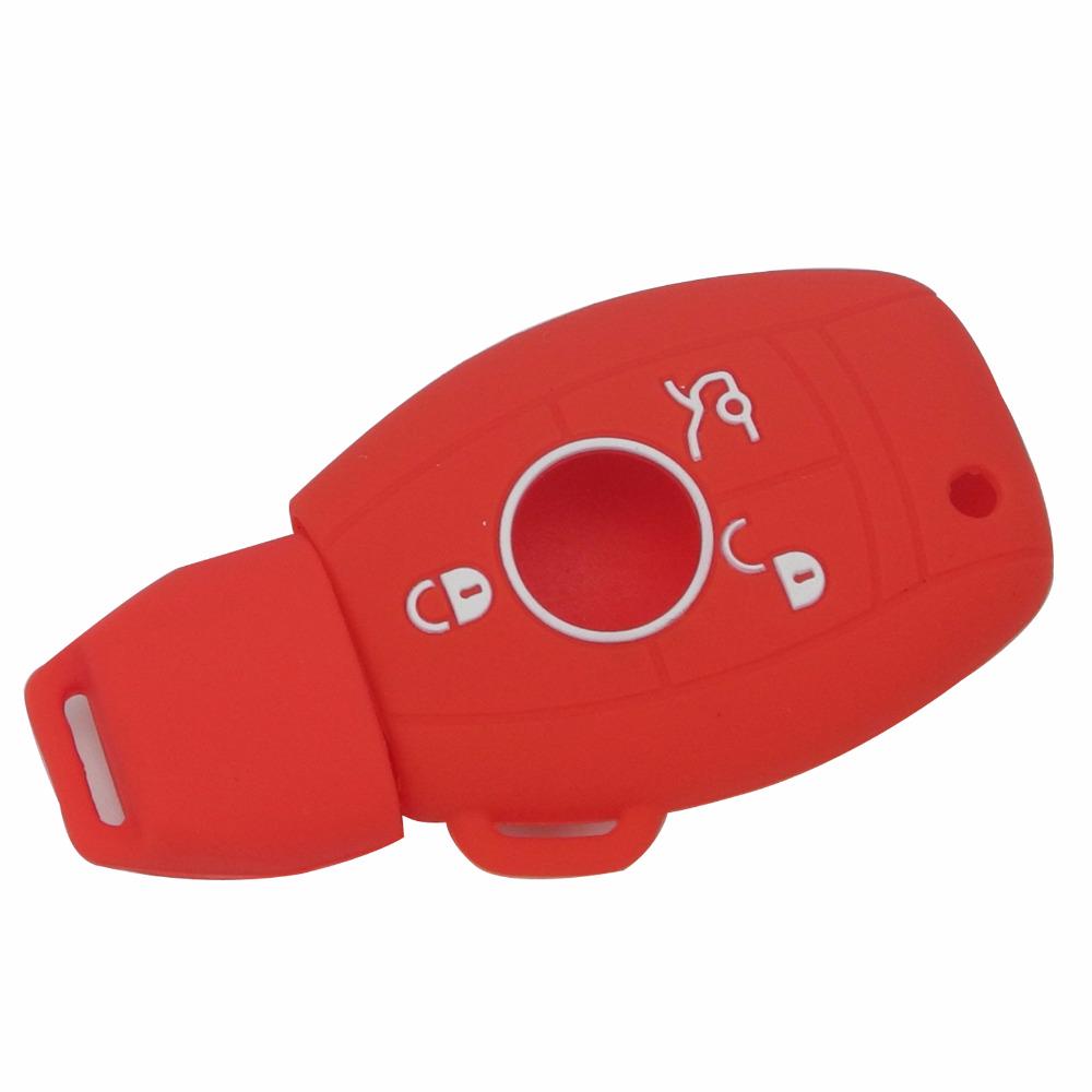 Jingyuqin 3 Buttons Silicone Car Key Case Cover For Mercedes For Benz Fob Remote Case Smart W203 W211 CLK A C E S Class Slk Cl