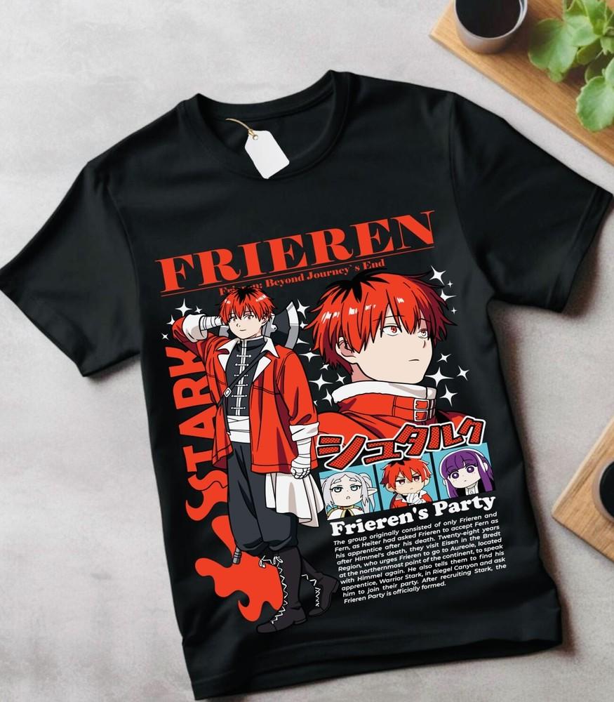

Frieren T-Shirt Beyond Journey s End Fern Stark Girl Anime Gifts Shirt gift XL