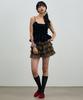 Alikim Leopard Cancan Mini Skirt Pants/Brown