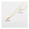 14K Gold Plated Sterling Silver Adjustable Double-Layer Geometric Necklace - European & American Fashion
