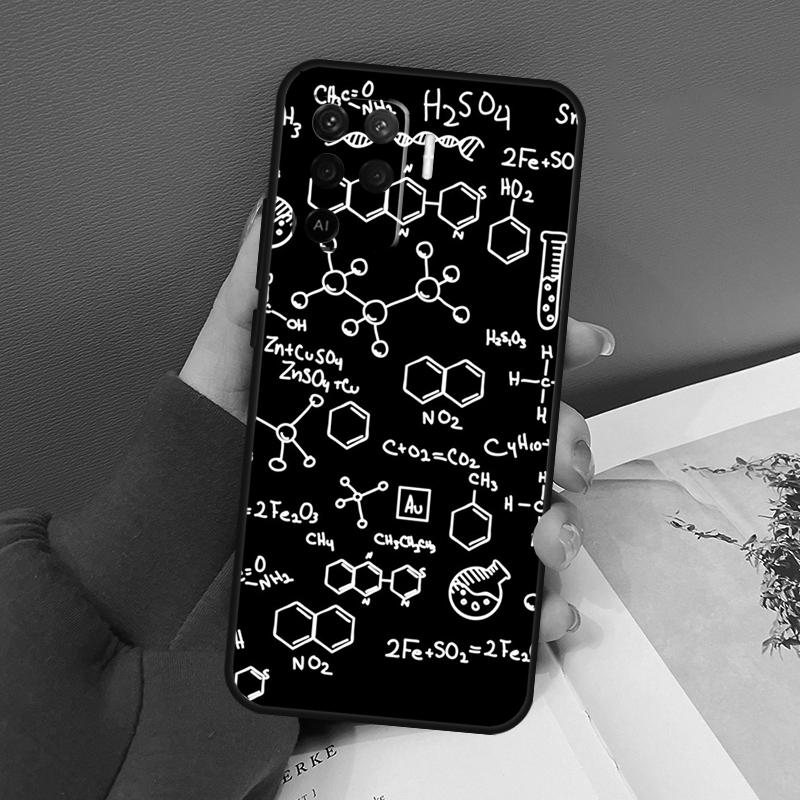 Science Chemistry Caffeine Case For Oppo A77 A57 A17 A60 A80 A40 A74 A54 A94 A78 A98 A18 A38 A58 A96 A76 A16 A15 A5 Pro