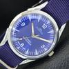 HAND-WINDING SWISS MENS VINTAGE REFURBISHED BLUE COLOR DIAL WATCH A700967-5 R205a-a700967