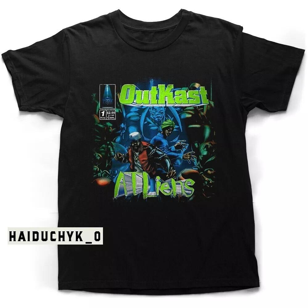Outkast Atliens Unisex Black T-shirt Size S-5XL Unisex T-Shirt S