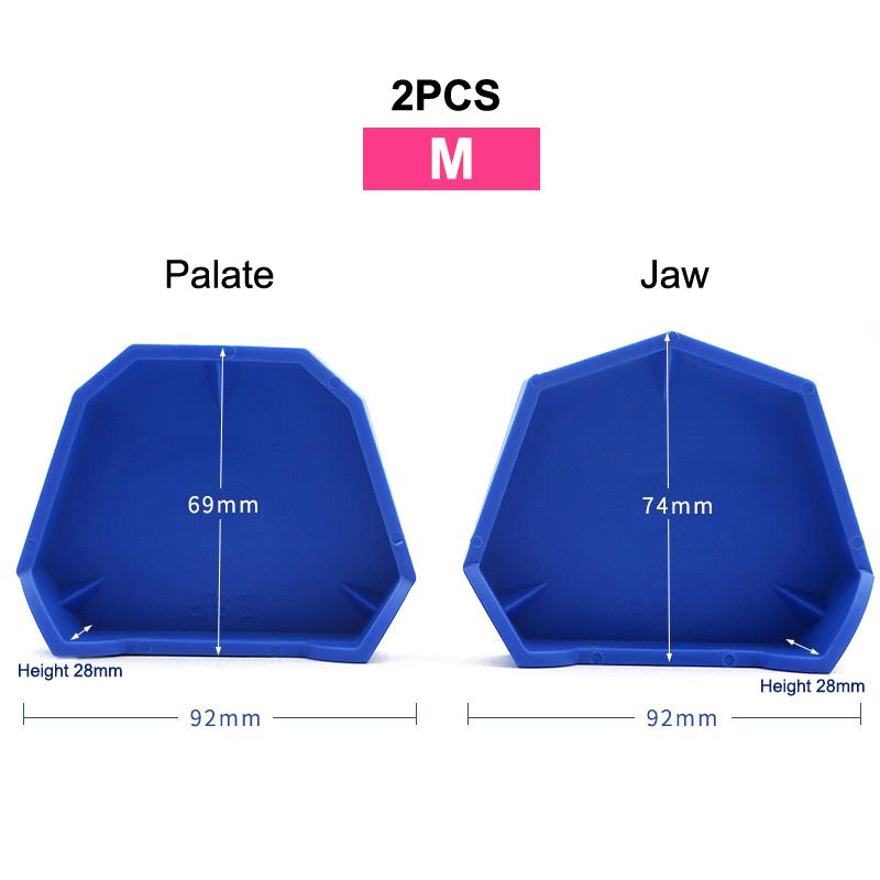 2/6Pcs Dental Model Base Set Silicone Plaster Model Base Dental Lab Denture Impression Tray Former Base Dentist Tools
