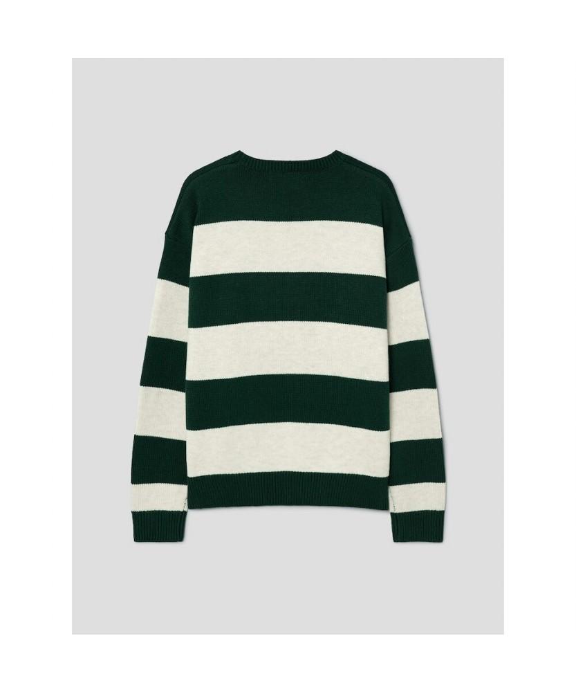 8SECONDS Bold Stripe Knit Pullover Green