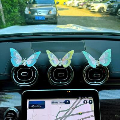 Embroidered Butterfly Car Console Ornament - Whimsical Healing Décor