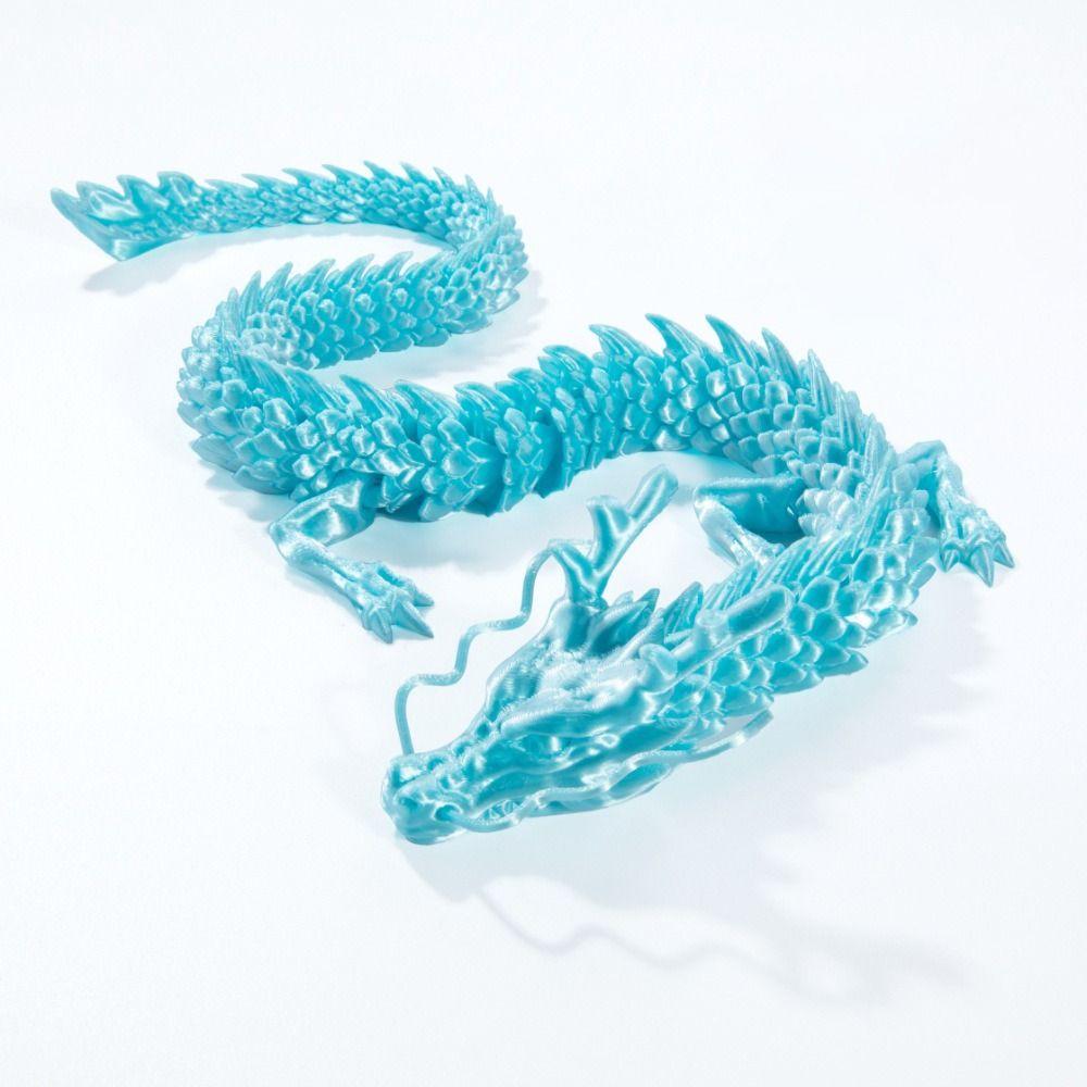 Multicolor 3D Printed Dragon Toy 30/45cm Articulated Chinese Dragon Car Decoration