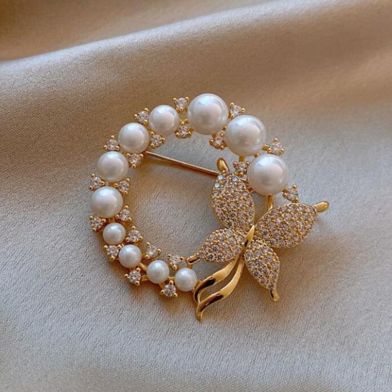 Pearl Butterfly Brooch High-end Small Fragrance Exquisite Luxurious Elegant Temperament 2023 New Trend Exquisite Brooch Pin