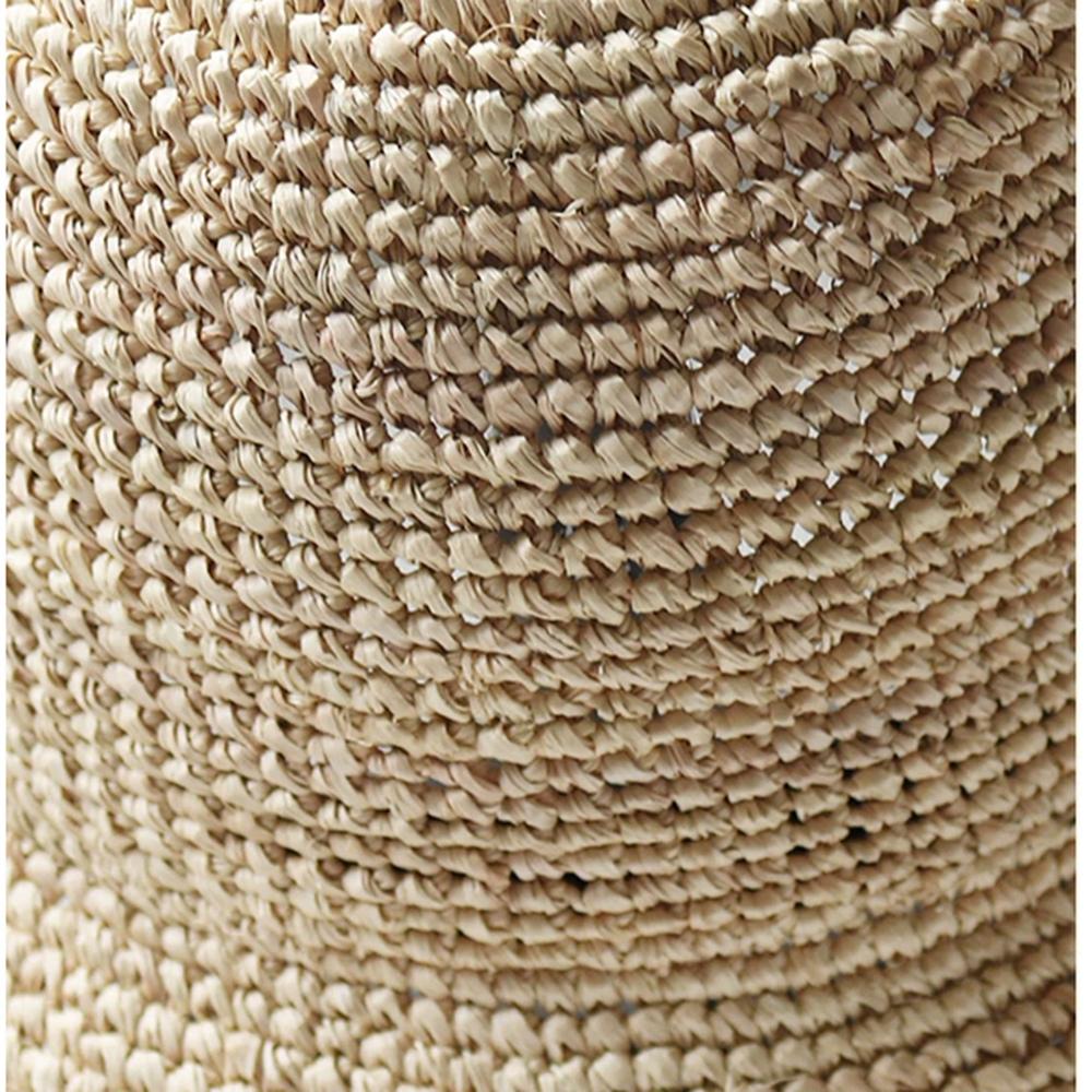 Ručně vyráběné letní klobouky pro ženy Slaměný sluneční klobouk Kbelíková čepice Raffia Dámské Dívčí Panama Plážové klobouky Skládací cestovní čepice