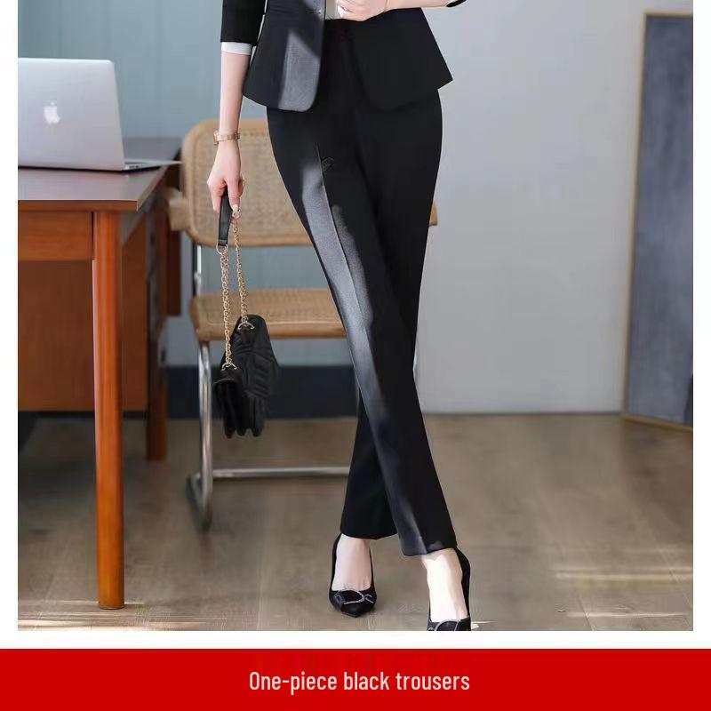 Women s Professional Two-Button Long Sleeve Suit - Spring/Autumn College Interview Workwear Set 4XL (139-149 kg)