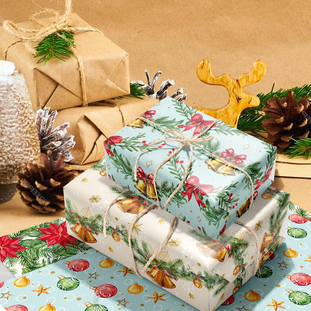 Holiday Wrapping Paper Festive Christmas Party Decorations Diy Craft Paper Printed Christmas Wrapping Paper For Gift Wrapping