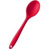 Silicone Mixing Spoon, High Heat Resistant To 480F, Hygienic One Piece Design Cooking Utensil for Mixing & Serving (Cherry Red)