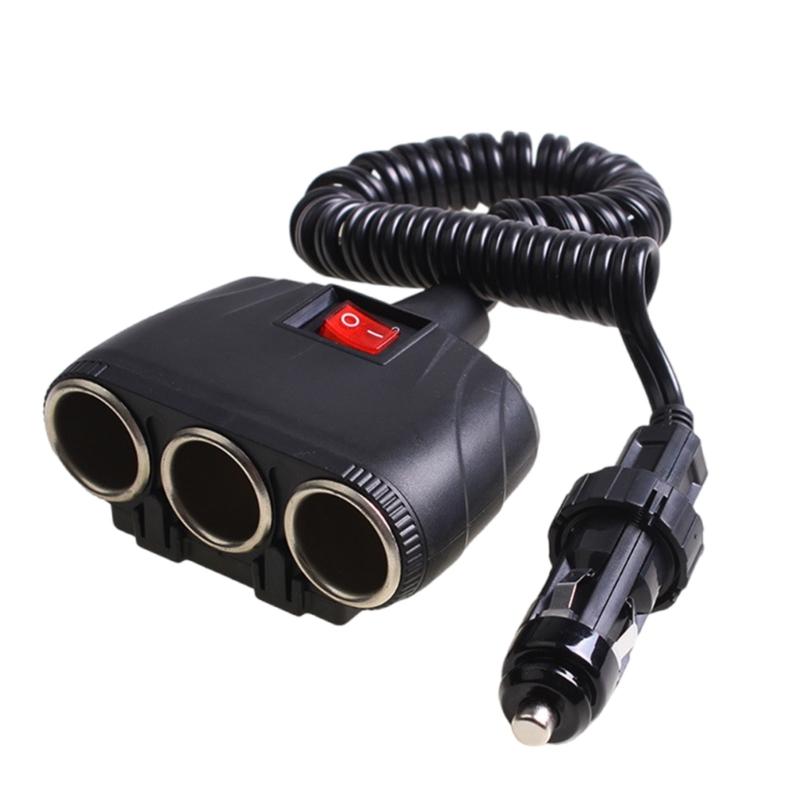 3 Socket Charging Adapter Splitter Car Charger Adapter with Secure Locking Extender Car Charger Adapter for Phone