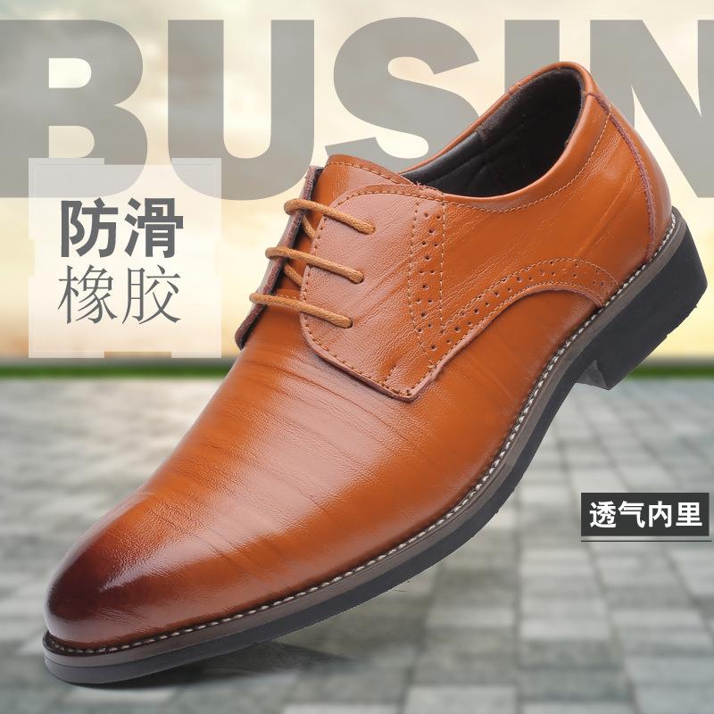 2025 New Creative Trend Large Size Men's Shoes Business Dress Single Shoes Spring Foreign Trade Leather Shoes