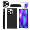 For iPhone 15 Pro Max RFID Blocking Card Holder Kickstand Cover Anti-drop Phone Case with Shoulder Strap