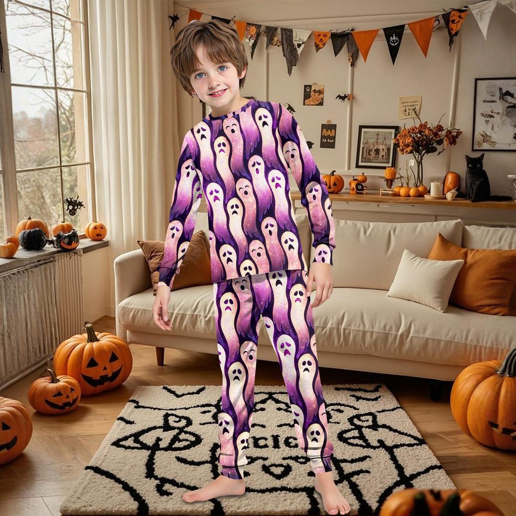 Zestawy z nadrukiem dla rodziny, Piżamy, Odzież wypoczynkowa, Stroje, Zestaw dla rodziny: Bluzki z długim rękawem + Spodnie