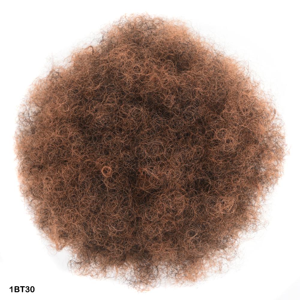 Afro Puff Hair Bun Dreadlock Drawstring Ponytail with Curly Hair Chignon Synthetic Hairpiece Scrunchies for Women